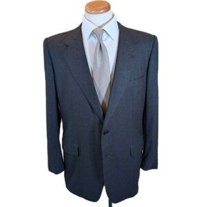 VTG Belvest Men's 100% Wool 2-Button Blazer Charcoal • Italy • 44R Sport Coat